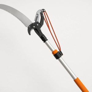 Telescopic Tree Pruner Pole Saw with Extendable Lightweight Handle and Sharp Steel Blade for High Reach Garden Branch Trimming